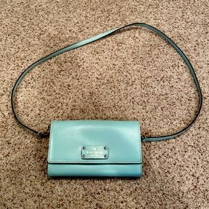 Kate spade bright aqua purse (some flaws but good condition otherwise)